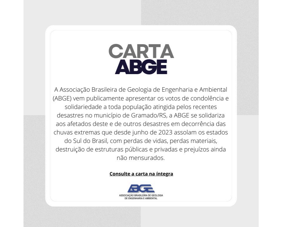 CARTA ABERTA DA ABGE -EVENTOS GRAMADO/RS